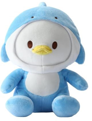 MINISO Ente Kuscheltier 30cm, Sharks Ducks Plüschtier Kinder, Disney Donald Duck Stofftier Schmusetier, Niedlich Ente Haie Spielzeug Niedlich, Geburtstagsgeschenk für Mädchen Jungen