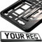 2X Black Car Number Plate Holder Surround - Front/Rear ABS Plastic License Plate Frame for Caravan, Van, & Trailer - Universal Fit for UK Replacement Registration Plates