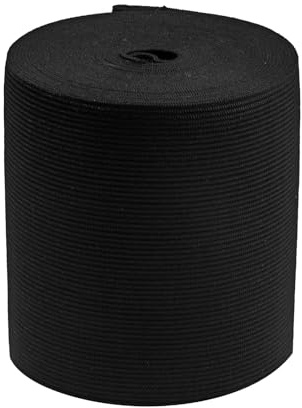Waycreat 10cm Elastic Band for Sewing, 5 Meters, Black, Waistbands Pants Clothes and Crafts DIY