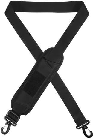 Shoulder Straps for Bags, 54 Inch Adjustable Crossbody Strap with Padded | Metal Hooks Replacement Laptop Bag Shoulder Belt for Briefcase, Computer Messenger Bag, Luggage Duffel Camera (Black)
