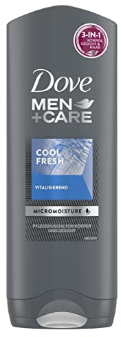 Dove Men+Care Gel doccia 3 in 1 Cool Fresh Bagno doccia per corpo, viso e capelli con MicroMoisture 250 ml 1 pezzo