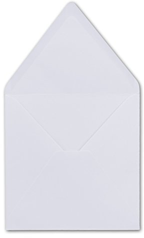 150 Quadratische Briefumschläge Hochweiss 15,5 x 15,5 cm 100 g/m² Nassklebung Post-Umschläge ohne Fenster ideal für Weihnachten Grußkarten Einladungen von Ihrem Glüxx-Agent