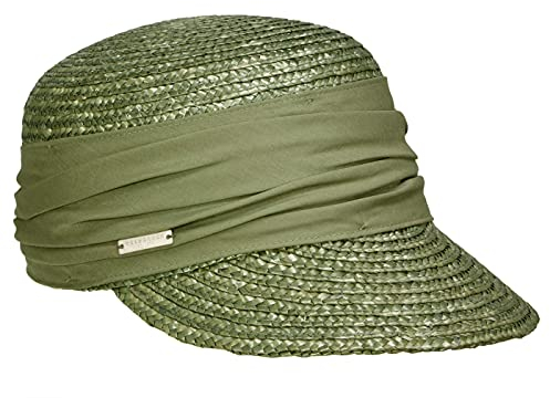 Seeberger Sombrero de paja para mujer, Oliva (53), Talla única