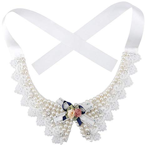 Haustier Fliege mit Perle, Verstellbare Hunde Halsband Hochzeit Kopfbedeckung für Teddy, Katzen, Welpen und Kätzchen