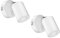 ledscom.de 2 Stück Wandspot WAIKA, einflammig, mit Schalter, GU10, weiß matt, inkl. 535lm LED GU10 Lampe, weiß