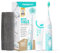 happybrush [Testsieger*] Elektrische Schallzahnbürste ECO VIBE 3 -Elektrische Zahnbürste mit 6 Wochen Power-Akku inkl. Reiseetui und Zahnpasta SuperWhite - Weiß/Mint