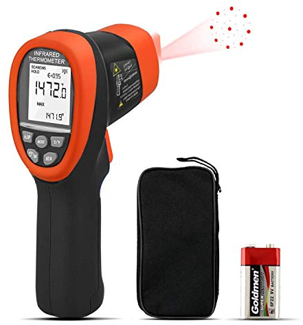 Infrarot Thermometer AP-985C Laser Thermometer Gun Digital -50℃~880℃(-58℉~1472℉) mit LCD-Hintergrundbeleuchtung + ℃ / ℉ + Automatisches Ausschalten + Daten halten (Batterie enthalten)