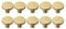 10PCS Extra Large Brushed Brass Gold Handles Round Cabinet Knob for Kitchen Cupboards Door Cabinet Drawer