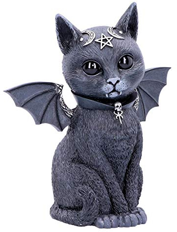 Nemesis Now Große Malpuss geflügelte okkulte Katze, Figur, schwarz, 24 cm