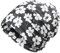 ZLYC Damen Slouch Beanie Leicht Weich Jersey Mütze Blumen Turban Hut,Daisy Schwarz,Gr. Einheitsgröße