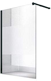 Glaszentrum Hagen - [Type/Noir] paroi de douche 10mm - cloison de douche - douche - douche à l'italienne - ESG - variante (140x200cm MFR)