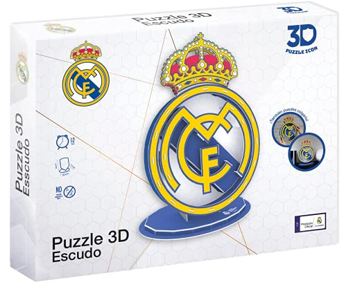 ELEVEN FORCE 14818 EF-14818 Puzzle Wappen 3D Real Madrid CF, bunt