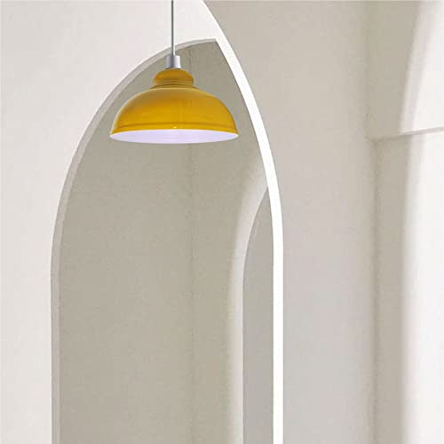 LEDSone Industrielle Decken-Pendelleuchtenschirme, Hängelampenschirm im Retro-Vintage-Stil für hängende Deckenleuchten (Yellow)