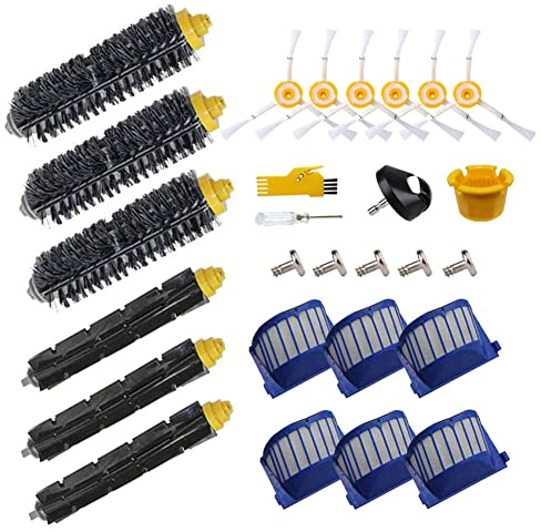 MIKONG Kit di accessori di ricambio per iRobot Roomba 692 671 605 615 650 691 694 606 696 620 604 675 Robot aspirapolvere 19 confezioni con spazzola a rullo, filtro e spazzola laterale