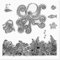 Hying Oktopus Quallen Seestern Seetang Klar Stempel für Kartenherstellung, Sommer Meer Welt Gummistempel Ozean Seestern Transparent Stempel zum Basteln Prägung Scrapbooking DIY Dekoration