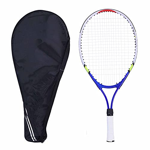 23 Zoll Kinder Tennisschläger Aluminiumlegierung Rahmen Kinder Tennisschlägerset für das Training(Blau)