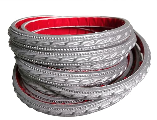 ITTA Flexible Zierleiste, selbstklebend, 3 m, abziehen und aufkleben, Blumen-Wandleiste, Deckenleiste für Kleiderschrank, Tür, Möbel, Heimdekoration. (Silber)