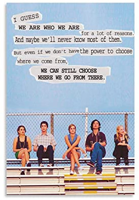 Filmposter The Perks of Being A WallFlower Zitate Poster Prints auf Leinwand Home Wall Decor Bild Print Modern Family Bedroom Decor Poster 50 x 75 cm
