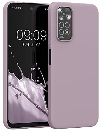 kwmobile Hülle kompatibel mit Xiaomi Redmi Note 11 / Note 11S Hülle - weiches TPU Silikon Case - Cover geeignet für kabelloses Laden - Nude Lilac