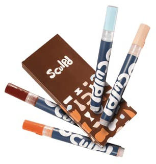 Sculpd Pottery Paint Pens, Terracotta Tones 4 Metallic Colours Fine Tip Set | Premium fine-tip metallic paint pens, for pottery, wood, cardboard, paper, glass and other surfaces