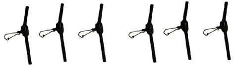 Set (6-9 Stück) Jenzi Anti Tangle Boom mit Karabiner, Fishing Anti Tangle Boom gebogen schwarz 5cm, 8cm oder 12cm, Karpfen Feeder+ gratis Petri Aufkleber (5 cm)
