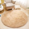 Teppich Rund Teppich Wohnzimmer Hochflor Teppiche Langflor Wohnzimmerteppich für Wohnzimmer Flauschiger Teppich Schlafzimmer Outdoor Carpet (Khaki, 160cm)