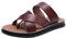 Harssidanzar Herren Sandalen Flip Flops Zehensandalen Slip On Cross Straps Slide Sandalen Toe Ring Style KM221EU,Satte,Größe 44