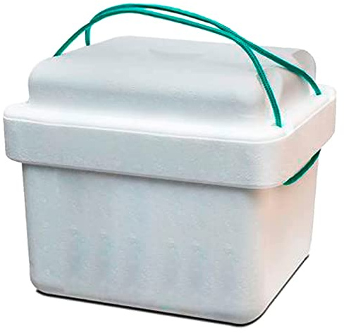 AC - Nevera portatil con cordón, Fabricado en poliestireno Resistente, Ideal para Playa o acampadas, Porta Alimentos, Capacidad de 11L (27 x 35 x 22,5 cm).