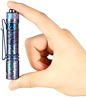 ACEBEAM Pokelit AA Rechargeable Mini Torch with Clip, 500 High Lumens Pocket EDC Torch, Super Bright Small, 519A 90+ High CRI Led Flashlight for Camping,Everyday Use(Titanium)