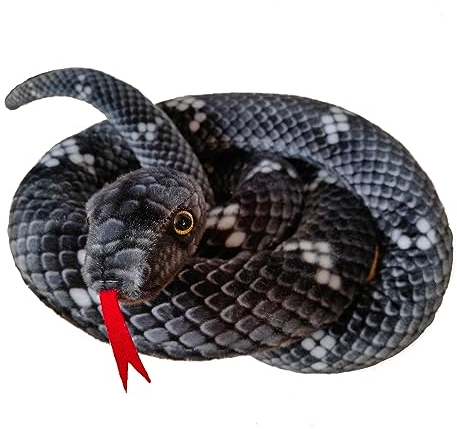 Realistische Plüschschlange Kuschelschlange Große Schlange Plüschtier Plüschstofftier Riesige Schlange Kuscheltier Stofftier Spielzeug geeignet für Deko Wohnzimmer, Halloween, Mottopartys, 200 cm