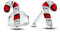 PANDORA Moments Funkelnde Rote Zuckerstangen Ohrringe aus Sterling Silber mit Zirkonia, 292996C01