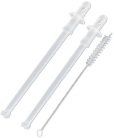 DEKAROX Milchsaugrohr 2-er Set für DeLonghi 5313246091 Inkl. 17cm Reinigungsbürste für ECAM PrimaDonna Dinamica Kaffeemaschinen