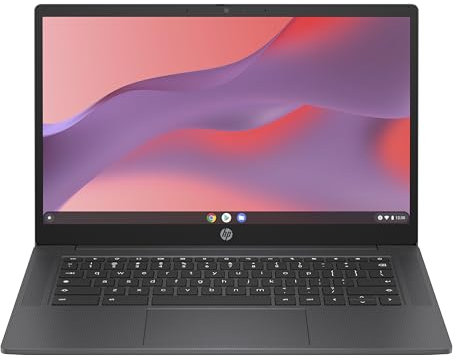 HP Chromebook 14a-nf0001sf Ordinateur Portable 14 HD, PC Portable (Intel Celeron N100, RAM 4 Go, Flash 128 Go, Intel Iris Xe, Chrome OS), Laptop Gris, Clavier AZERTY