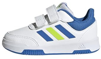 adidas Tensaur Hook And Loop Shoes, Sneaker Unisex - Bambini e Ragazzi, Cloud White Bright Royal Solar Slime, 33 EU