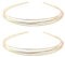 Goiern Lot de 2 bandeaux fins pour femme - Plusieurs couches de métal - Pour femme et fille
