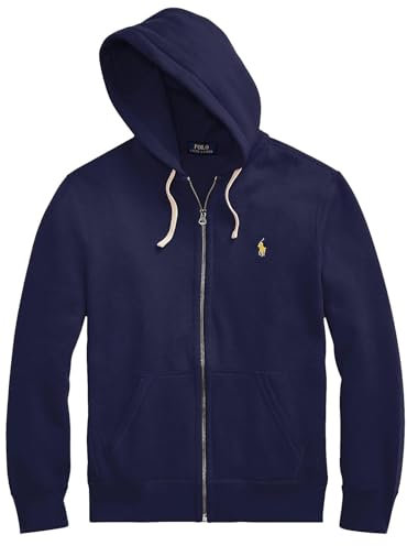 Polo Ralph Lauren Herren Fleece Zip Hoodie, Ralph Lauren Navy, Medium