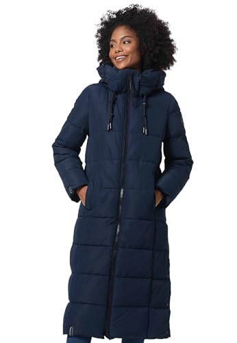 MARIKOO Damen Winterjacke Steppmantel lang gesteppter Mantel Winter Parka Jacke warm B985