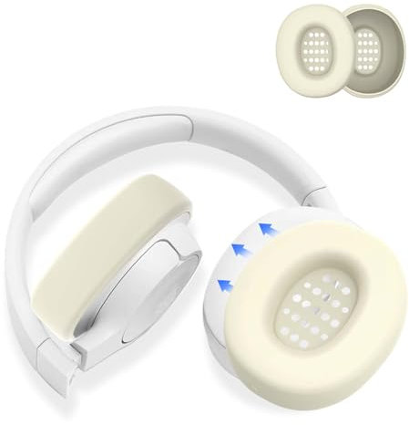 FIOPAZ Silicone Ear Pads Cover for JBL Tune 770NC, Anti-Scratch Dust Guard Soft Skin Case for JBL 720BT and JBL 770NC Headphones Cover (Off-White)