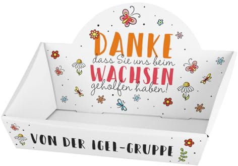Herz & Heim® Geschenkkorb für Erzieher/innen und Lehrer/innen, zum individuellen Befüllen, mit Wunschtext (Sie/uns)