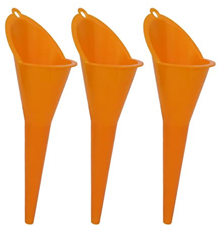 3 Stück Kfz Trichter, 28cm Langer Hals Breite Öffnung Kraftstofftrichter für Benzin Öl Wasser, Öltrichter für Autos, LKWs, Motorräder