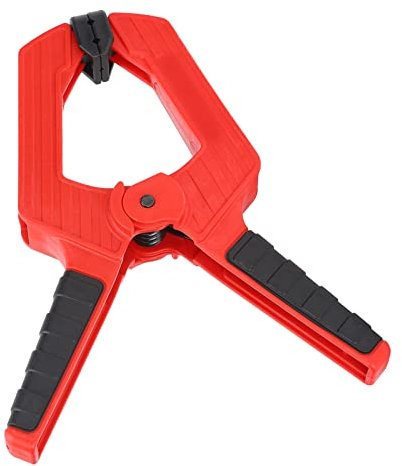 Heavy Duty Engineering Plastic Spring Clamp, Red with Large Clamping Force, Scratch Resistance, Woodworking, Fabric Fixing, Handicrafts (4 Inches 20W)