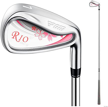 Women's Golf Club Iron #7, Ladies Titanium Alloy with Carbon/Steel Shaft Golf Iron, Single Golf Club Sports (#7,with Steel)