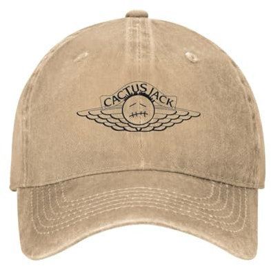 AIOGCAEX Baseballkappe Astroworld Cactus-Jack Hiphop s Unisex Distressed Washed Sun Cap Outdoor Running Golf Caps Hut