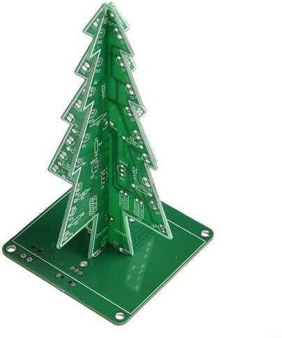 Kit de árbol de Navidad con flash LED, kit de bricolaje LED de árbol de Navidad 3D, kits de bricolaje LED de árbol de Navidad de Navidad, para estudiantes, adolescentes, aprendizaje de práctica de