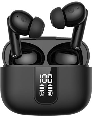 Wireless Headphones wireless earbuds earphones Bluetooth 5.3 newest version In-ear sport gaming office personal use 46H playtime LED display