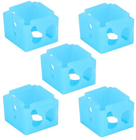 Qukaim Silikonsocke für 3D-Drucker, XCR NV6, beheizte Block-Silikonsocke, 5 Stück Schutzhülle für Extruder-Heizblock, langlebiges Silikonmaterial