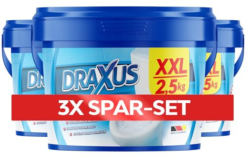 DRAXUS WC Schaum im XXL Pack (2,5kg) I Extra Stark I WC Reiniger Schaum entfernt kraftvoll Kalk & Urinstein I Sorgt für Glanz und frischen Duft (3x Spar-Set)