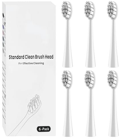 6 Stück Gum Care Bürstenköpfe Kompatibel mit Oclean Elektrische Zahnbürste, Ersatzbürsten Aufsteckbürsten Passend für Oclean Flow, X Lite, X Pro, X Pro Elite, X Pro Digital usw (Weiß)