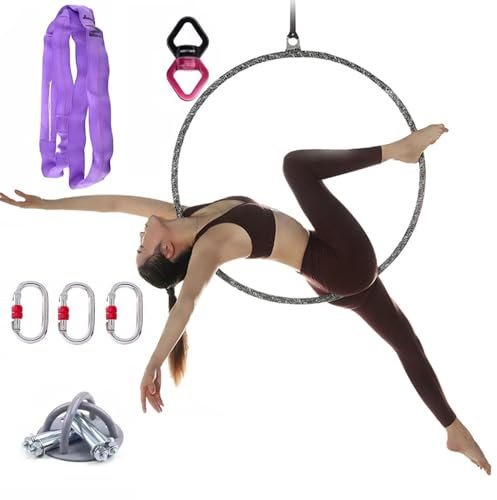 Aerial Hoop Set – Zirkusperformance & Aerial Fitness Single Point Yoga Reifen für Tanzstudio und Fitnessübungen