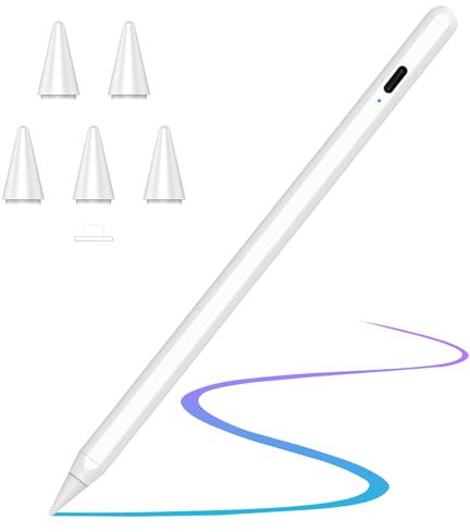 Momowin Adecuado para 2018-2025 Apple Pencil, Lapiz para Tablet, Compatible con iPad 11/10/9/8/7/6, Air 3/4/5/M2/M3, Pro M4/2/3/4, Mini 5/6 etc.